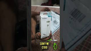 sony wi c100 unboxing telugu wireless headphones sonywic100 wic100 sonywireless sony wireless [upl. by Dorice]