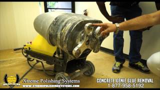 HOWTO Glue and Mastics Removal with the Concrete Genie Grinder  Xtreme Polishing Systems [upl. by Becka647]