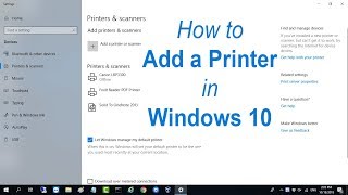 How to Add a Printer in Windows 10  NETVN [upl. by Adnuhsat]