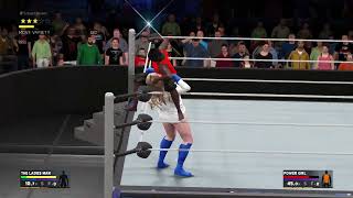 WWE 2K17 Low blow to Big Fat X Power Girl [upl. by Fernald]