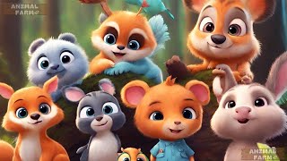 Happy animal moment Bear Mouse Chipmunk Butterfly Boar  Animal sounds [upl. by Kavita]