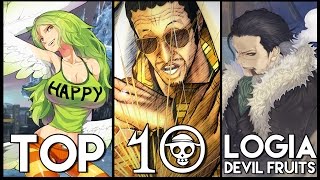 Top 10 Logia Devil Fruits In One Piece [upl. by Dibru992]