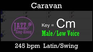 Caravan  a backing track with Intro  Lyrics in Cm Male  Jazz SingAlong [upl. by Sad113]