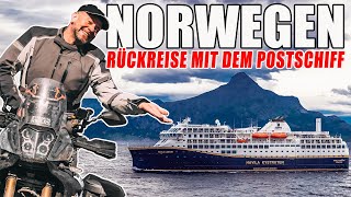 Motorradreise Norwegen – vom Süd ans Nordkap  Folge 8 Mit dem Postschiff zurück [upl. by Annorah]