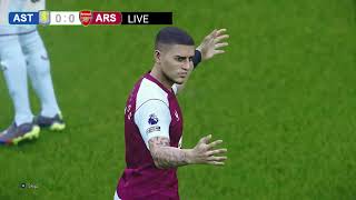 Aston Villa vs Arsenal LIVE  Premier League 2425  Full Match Today PES 21 Simulation Gameplay [upl. by Jain387]