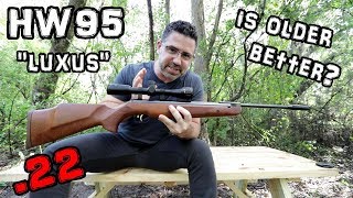 Weihrauch HW 95 22 Air Rifle  Accuracy TEST  25 amp 50 Yards  FULL REVIEW  Break Barrel Airgun [upl. by Nimar]