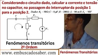 Sistemas transitórios aula 7 RLC equação de segunda ordem [upl. by Esertap]