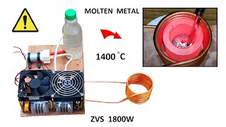 12v to 48v 50A ZVS Induction Heater for Melting Metals  1800W [upl. by Elolcin]