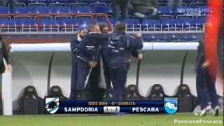 Pescara in SERIE A  Ultimi minuti della partita e festeggiamenti della squadra [upl. by Innavoj]