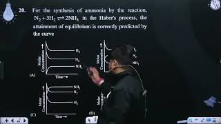 For the synthesis of ammonia by the reaction N23H2amp86522NH3ampnbspin the Habers process the [upl. by Bunch26]