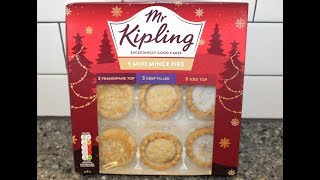 Mr Kipling Mince Pies Frangipane Top Deep Filled amp Iced Top Review [upl. by Ecnerual90]