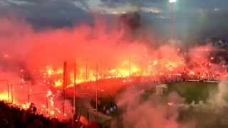 PAOK  Olympiacos 10 Greek Cup semifinal teams entrance Toumba Stadium [upl. by Areip549]