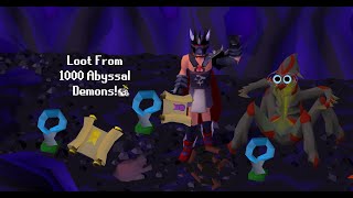 Loot From 1000 Abyssal Demons in the Catacombs of kourend [upl. by Ursula]