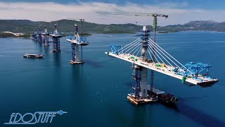 Pelješac Bridge  Pelješki Most  Construction Update May 2021 [upl. by Zeuqirdor]