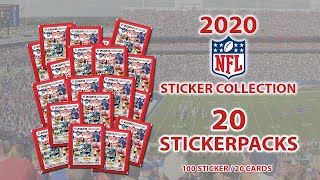 PANINI 2020 NFL Sticker amp Card Collection  20 STICKERPACKS [upl. by Aniroc]