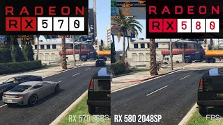 RX 570 vs RX 580 8GB 2048SP [upl. by Jesher]