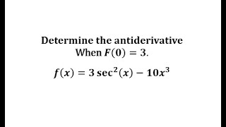 The Antiderivative of a Function involving Secant Squared [upl. by Havener]