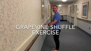 Grapevine shuffle exercise to improve balance and reduce falls [upl. by Bores946]