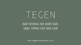 Quick How To For Short Hair Small Sophia Side Hair Claw in Opal  Tegen Accessories [upl. by Arianna741]