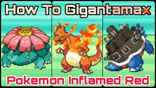 How To Gigantamax In Pokemon Inflamed Red Gigantamax Venusaur Charizard And Blastoise Location [upl. by Richel]