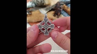 Celtic cross pendant  handmade Viking jewelry [upl. by Niveek]