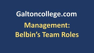 Management Belbins Team Roles [upl. by Assenay532]