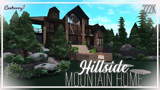 Bloxburg  Hillside Mountain home 222k  No Large Plot  Speed Build [upl. by Kabab]