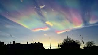 Nacreous clouds at Cleethorpes [upl. by Menon]