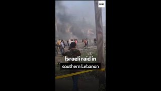 Israeli raid in southern Lebanon [upl. by Sabir]