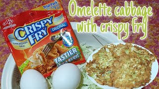 Must try REPOLYO WITH CRISPY FRY  Easy to cook Ulam  Cabbage Omelette with Crispy fry [upl. by Urina]