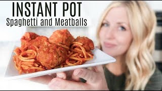 EASY Instant Pot Spaghetti and Meatballs  Dump and Go Recipe [upl. by Yolanda]