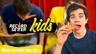 Hayes Griers Carrot Challenge  RECORDSETTER KIDS [upl. by Frodine]