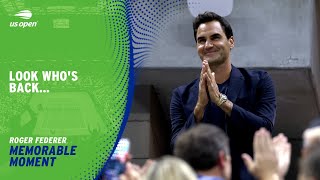 Roger Federer Returns to Arthur Ashe Stadium  2024 US Open [upl. by Rehpotsihc]