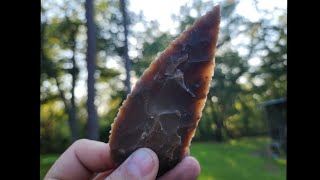 Knapping a blade from highgrade Texas flint [upl. by Glynias449]