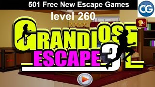 Walkthrough 501 Free New Escape Games level 260  Grandiose escape 3  Complete Game [upl. by Arze217]