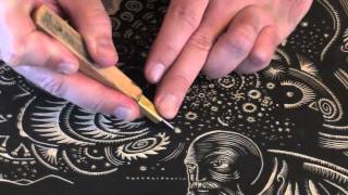 Printmaking Tutorial Woodcarving with Woodblock Tools Intaglio Tricks and Techniques Demo [upl. by Ramor]