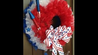 Patriotic Tulle Wreath Tutorial by Trendy Tree [upl. by Sontag]