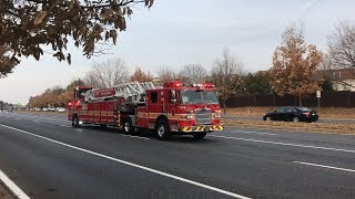 Truck 734 and Engine 753 Responding Screaming Q amp Lots of Airhorn [upl. by Marcelle]