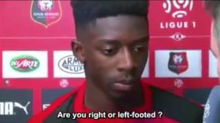 Ousmane Dembele interviewed about his preferred foot FULL video [upl. by Thedric]