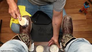 TAKE A SEAT For The BEST SHOE SHINE  Angelo Shoe Shine ASMR [upl. by Aihsad]