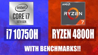 Intel Core i7 10th Gen vs Ryzen 7 4800H Full Comparison [upl. by Aleihs]