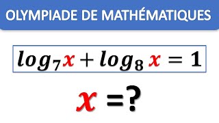 Olympiade Mathématique  Résoudre Léquation de logarithmique  Concours Math Maroc 2024 Astuces💯 [upl. by Bradney436]