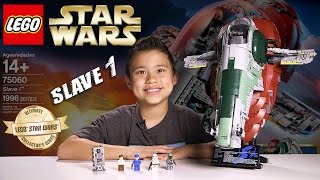 LEGO SLAVE 1  LEGO Star Wars UCS Set 75060 Timelapse Stop Motion Unboxing amp Review [upl. by Crooks]