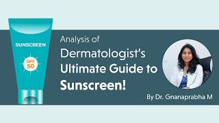 Which sunscreen should be used and why Explained by Dermatologist  Dr Gnana Prabha M [upl. by Enelym364]