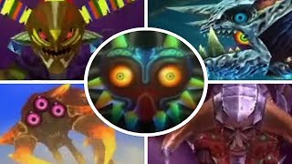 The Legend of Zelda Majoras Mask 3D  All Bosses 3DS [upl. by Ydnam]