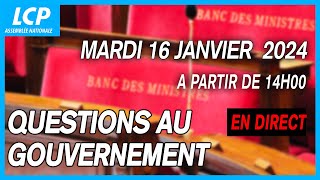 Questions au Gouvernement à lAssemblée nationale  16012024 [upl. by Kerge]