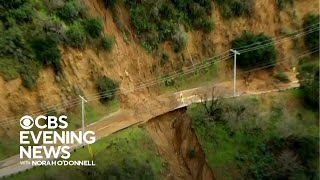 Massive cleanup underway after heavy rain triggers mudslides in California [upl. by Hodosh684]