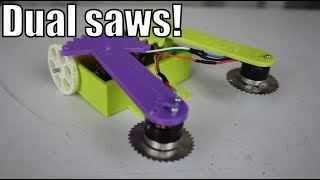 Dual Saw bot Prototype 1 150g Antweight combat robot [upl. by Llevrac]