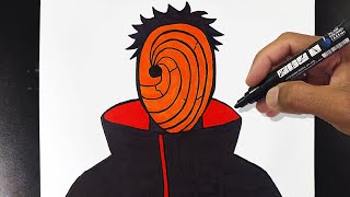 Como Desenhar Tobi  DESENHANDO ANIME quotNarutoquot [upl. by Irrak859]