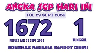 PREDIKSI SGP HARI INI 29 SEPTEMBER 2024  RUMUS SGP JITU HARI INI  BOCORAN SGP HARI INI  PAITO SGP [upl. by Niasuh]